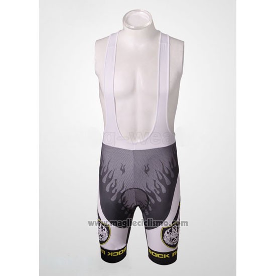 2010 Abbigliamento Ciclismo Rock Racing Argentato e Bianco Manica Corta e Salopette